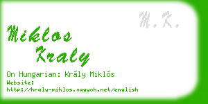 miklos kraly business card